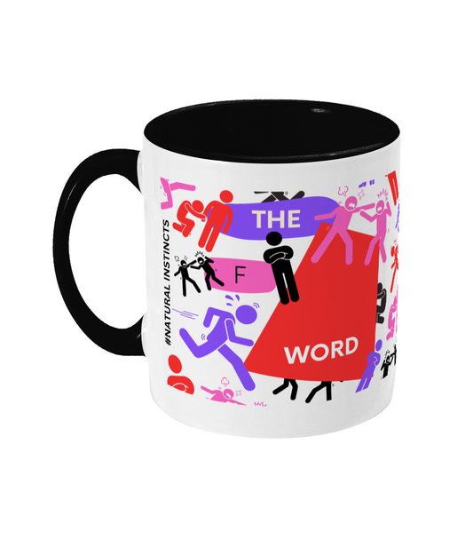 The F Word two tone mug - Red/Purple Design with No Background