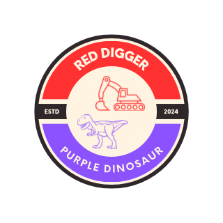 Red Digger Purple Dinosaur