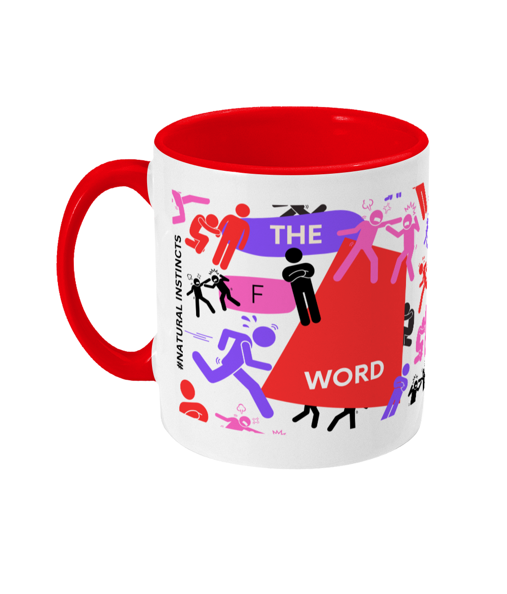 The F Word two tone mug - Red/Purple Design with No Background