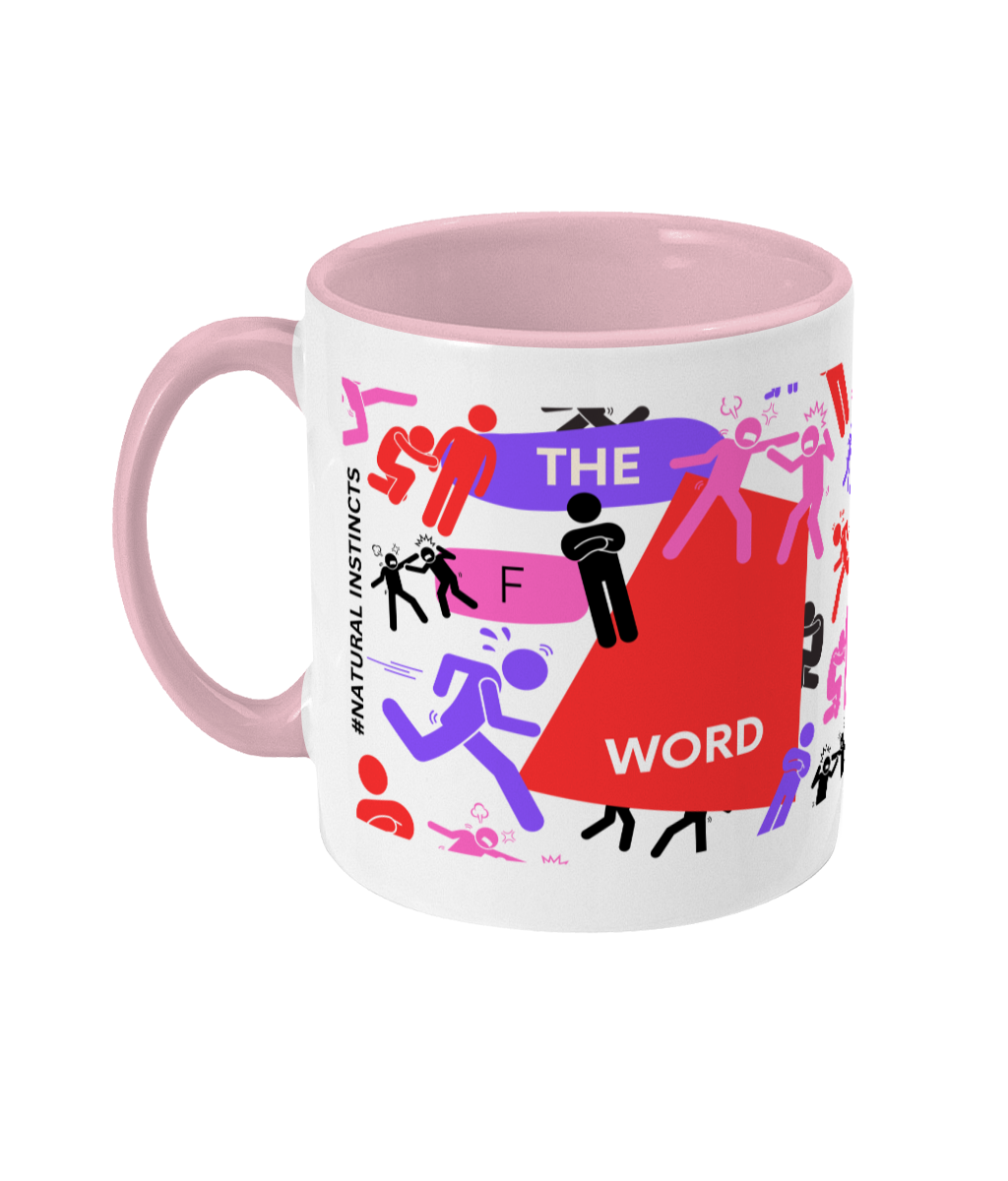 The F Word two tone mug - Red/Purple Design with No Background